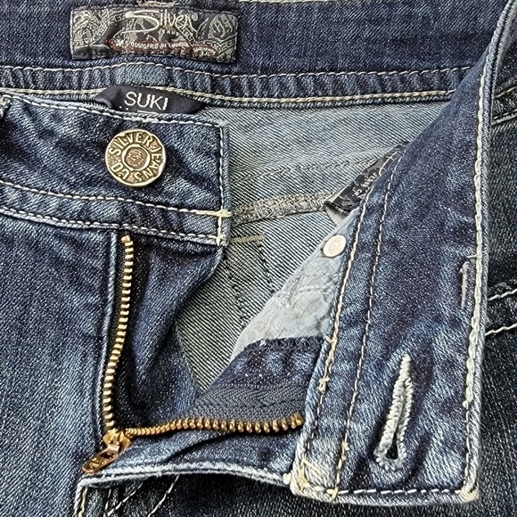 Silver Jeans Suki Bootcut Low Rise Western Cowgirl Denim Blue Jeans Sz 26 - Picture 5 of 15